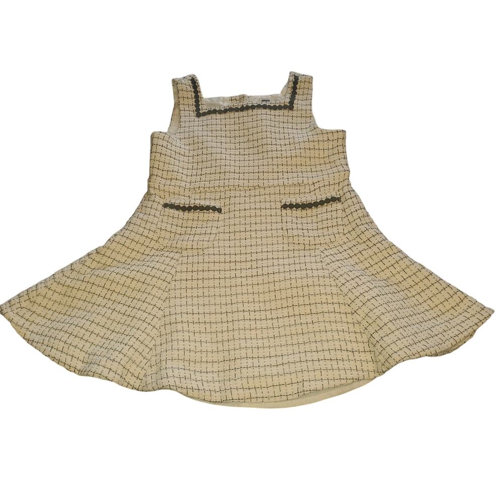 Janie and Jack Size 2T Bonjour Boucle Dress Black & Ivory Belle Tweed Preppy